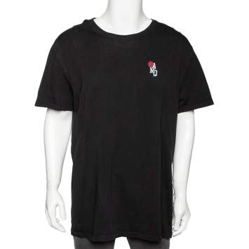 Pre Owned Alexander McQueen Black Cotton Short Sleeve T-Shirt L