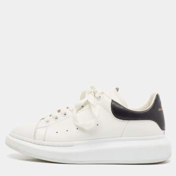 Pre Owned Alexander McQueen White Leather Oversized Sneakers Size 41