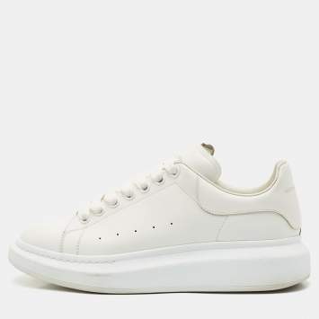Alexander McQueen White Leather Oversized  Sneakers Size 42