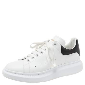 Pre Owned Alexander McQueen White Leather Oversized Low Top Sneakers Size 44