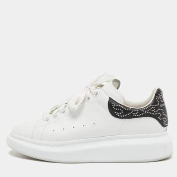 Pre Owned Alexander McQueen White Leather Oversized Sneakers Size 41