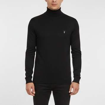 Pre Owned All Saints Black Jersey Parlour Roll Neck Pullover M