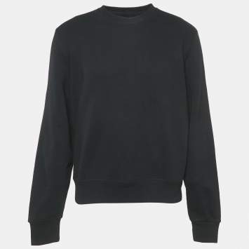 Amiri Black Cotton Knit Round Neck Sweatshirt M