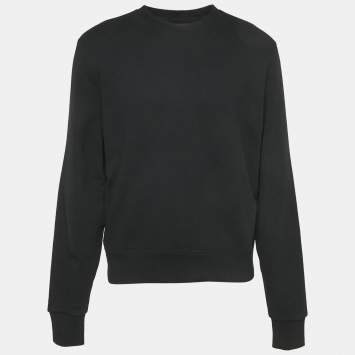 Amiri Black Cotton Knit Round Neck Sweatshirt M