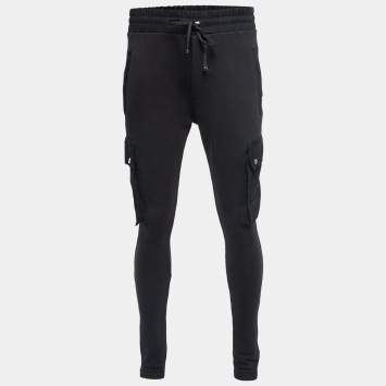 Amiri Black Cotton Cargo Sweatpants M