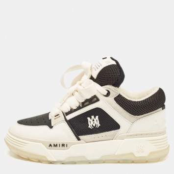 Pre Owned Amiri White/Black Leather and Mesh MA1 Sneakers Size 41