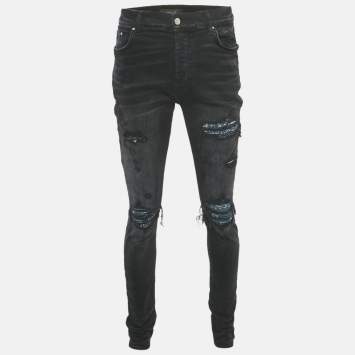 Amiri Black Denim Distressed Jeans XXL Waist 35"