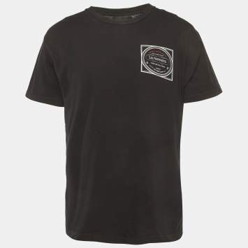 Pre Owned Amiri Black Printed Jersey T-Shirt XS