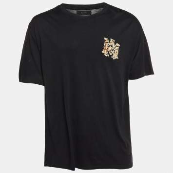 Pre Owned Amiri Black Cotton Crewneck MA Chinese New Year T-Shirt XL 