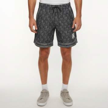 Pre Owned Amiri Blue Logo Jacquard Cotton Shorts S