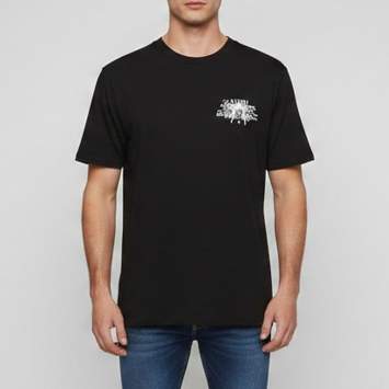 Pre Owned Amiri Black Graphic Print Jersey Crewneck Cherub Text T-Shirt M
