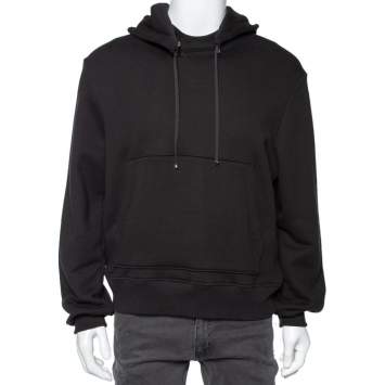 Pre Owned Amiri Black Cotton Detachable Hood Detail Sweatshirt M