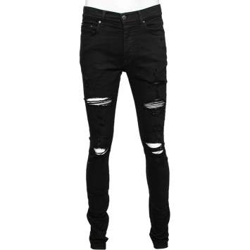 Pre Owned Amiri Black Distressed Denim Straight Jeans M