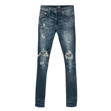 Pre Owned Amiri Blue Distressed Denim Slim Fit Jeans XS