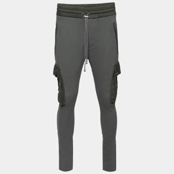 Amiri Green Cotton Knit Pocket Detailed Slim Fit Sweatpants M