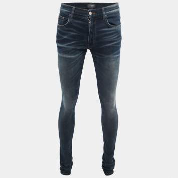 Pre Owned Amiri Dark Blue Washed Denim Jeans S Waist 27"