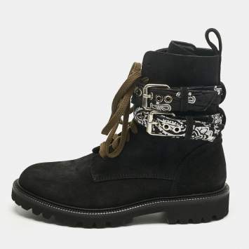 مملوكة مسبقًا حذاء بوت أمري حربي باندانا سويدي أسود مقاس 40