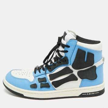 مملوكة مسبقًا Amiri Skel Size 43 Multicolor Nubuck and Leather High Top Sneakers