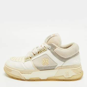 Pre Owned Amiri MA1 Size 42 Tricolor Leather and Mesh Lace Up Sneakers