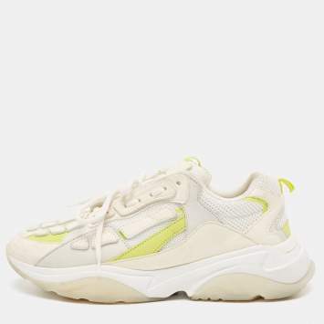 Pre Owned Amiri Tricolor Leather and Mesh Bone Runner Low Top Sneakers Size 43