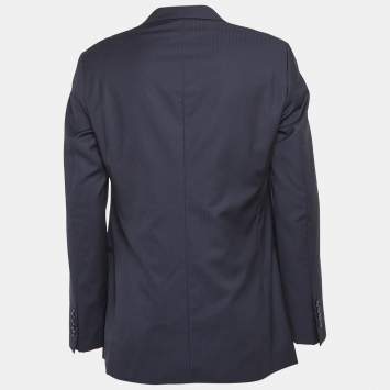 ★カシミヤ混 XLサイズ★ GIORGIO ARMANI ニット テーラード 紺 極上カシミヤXL!!!ジョルジオアルマーニ【幻の一品】GIORGIO