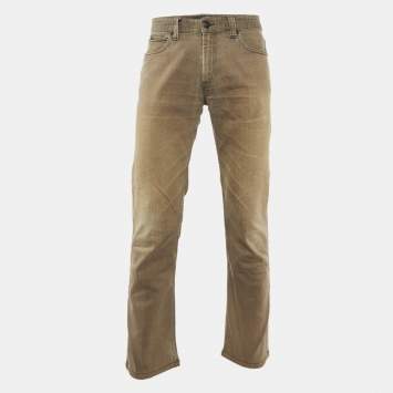 Pre Owned Armani Collezioni Brown Stretch Cotton J15 Slim Fit Pants L
