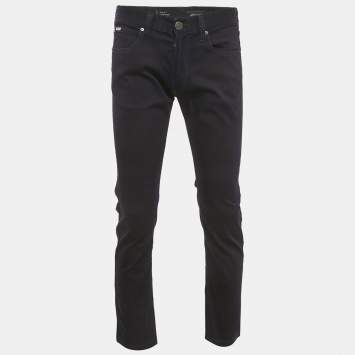Pre Owned Armani Collezioni Dark Blue Denim Slim Fit J06 Jeans M Waist 33"