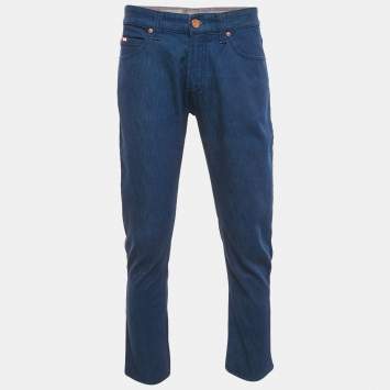 Pre Owned Armani Collezioni Blue Denim Slim Fit J15 Jeans M Waist 32"