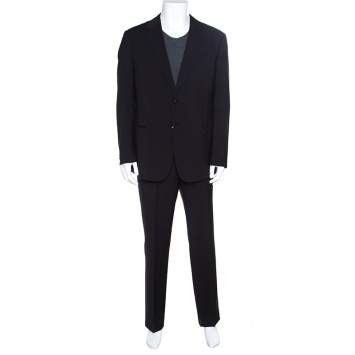 Pre Owned Armani Collezioni Navy Blue Wool Tailored Suit XXL