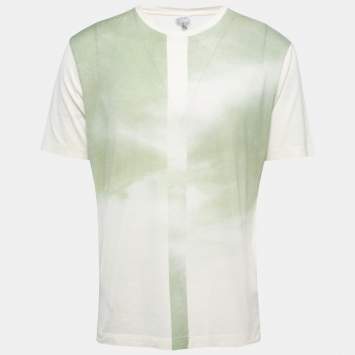 Pre Owned Armani Collezioni Cream Cotton Crew Neck Half Sleeve T-Shirt XL