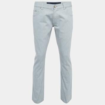 Pre Owned Armani Collezioni Light Blue Denim Slim Fit Jeans M Waist 33''