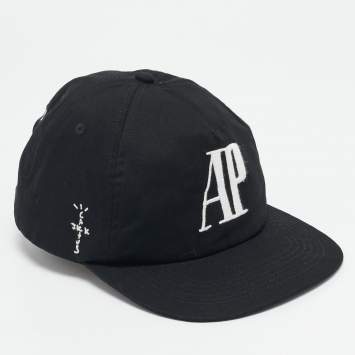 Pre Owned Audemars Piguet Black Embroidered Cotton Cap 