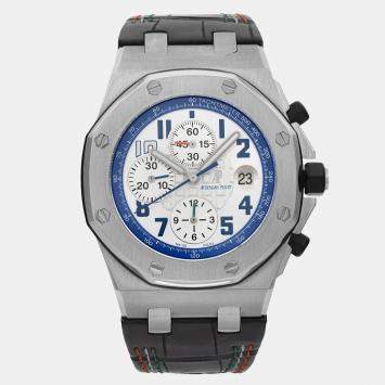 Audemars Piguet White Stainless Steel Royal Oak Offshore Chronograph Sachin Tendulkar 26182ST.OO.D01 Automatic Men's Wristwatch 44mm