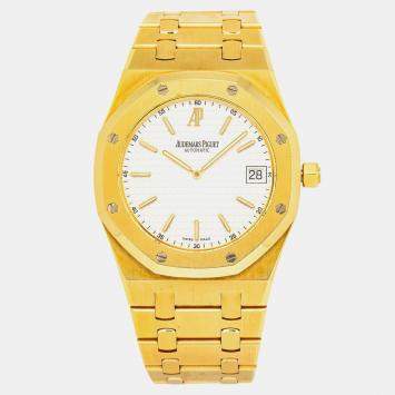Audemars Piguet Royal Oak 15202BA.OO.0944BA.01 Automatic White 18K Yellow Gold Men's Wristwatch 39 mm