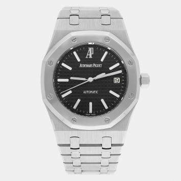 Pre Owned Audemars Piguet Royal Oak 15300ST Automatic Black Stainless Steel Men's Wristwatch 39 mm