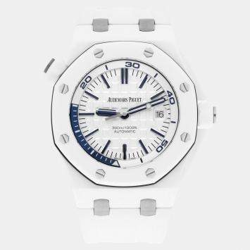 Audemars Piguet Royal Oak Offshore 15707CB.OO.A010CA.01 Automatic White Ceramic Stainless Steel Men's Wristwatch 42 mm