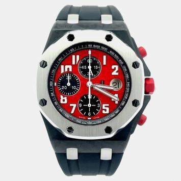 Pre Owned Audemars Piguet Royal Oak Offshore Singapore Grand Prix 26190OS.OO.D003CU.01 Automatic Red Ceramic Stainless Steel Men’s Wristwatch 42 mm