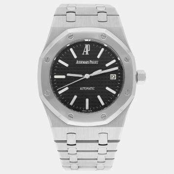 Pre Owned Audemars Piguet Royal Oak Sogo Seibu Anniversary Limited Edition 15300ST Automatic Black Stainless Steel  Men's Wristwatch 39 mm
