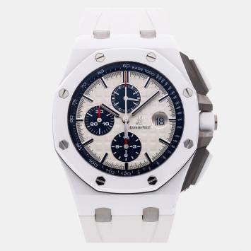 Pre Owned Pre-Owned Audemars Piguet Royal Oak Offshore Chronograph 26402CB.OO.A010CA.01 White Automatic Ceramic Men's Wristwatch 44 MM