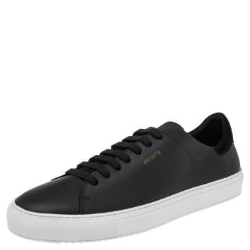 Pre Owned Axel Arigato  Black Leather And Suede Lace Up Sneakers Size 46