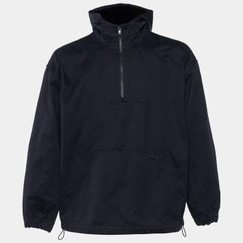 Pre Owned Axel Arigato Black Cotton Metric Anorak Hoodie M