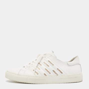 Pre Owned Axel Arigato White Leather Low Top Sneakers Size 43
