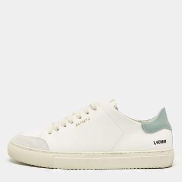 Pre Owned Axel Arigato White Leather and Suede Clean 90 Sneakers Size 40