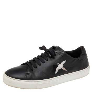 Pre Owned Axel Arigato Black Leather Lace Up Sneakers Size 42
