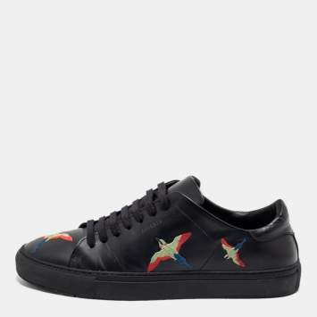 Pre Owned Axel Arigato Black Leather Clean 90 Bee Bird Low Top Sneakers Size 44
