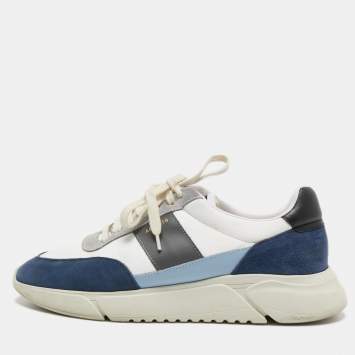 Pre Owned Axel Arigato Tricolor Suede, Leather and Fabric Genesis Vintage Sneakers Size 45