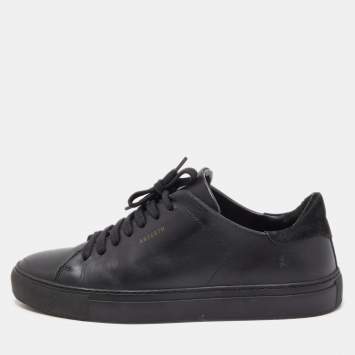 Pre Owned Axel Arigato Black Leather Clean Low Top Sneakers Size 41