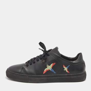 Pre Owned Axel Arigato Black Leather Clean Bird Low Top Sneakers Size 46