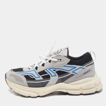 Pre Owned Axel Arigato Grey/Black Micro Mesh and Leather Marathon R Trail Low Top sneakers Size 43