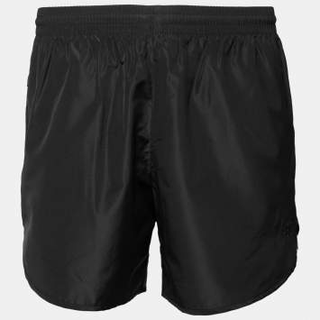 Pre Owned Balenciaga Black Synthetic Logo Embroidered Running Shorts M